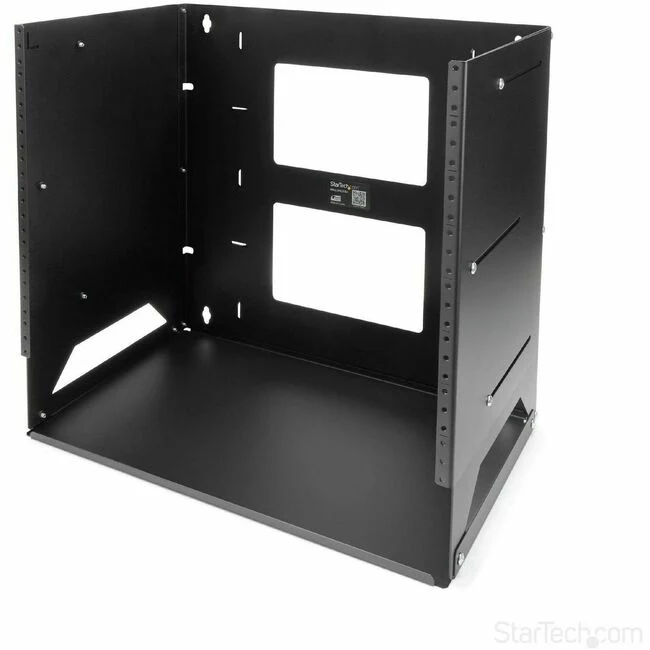 StarTech.com Wall-Mount Server Rack with Built-in Shelf - Solid Steel - 8U