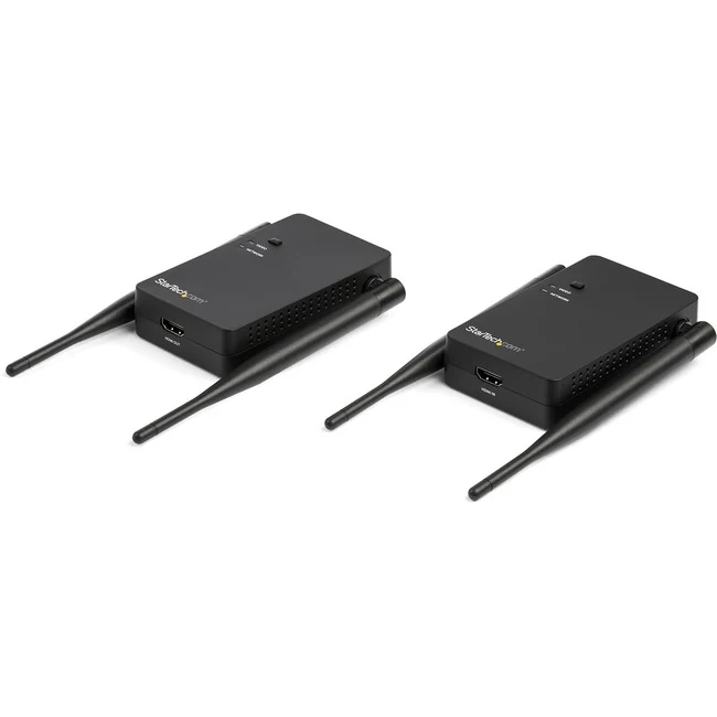 StarTech.com Wireless HDMI Transmitter and Receiver Kit - 656 ft. - 1080p - HDMI over Wireless Extender - 2-Channel Audio Support - Low Latency - Wireless Long-Range Extension up to 200 m - Achieve long-range HDMI over wireless extension up to 656 ft. (20