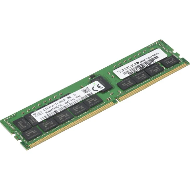 Supermicro 32GB DDR4 SDRAM Memory Module - For Server - 32 GB - DDR4-2933/PC4-23400 DDR4 SDRAM - 2933 MHz - CL21 - 1.20 V - ECC - Registered - 288-pin - DIMM - 5 Year Warranty