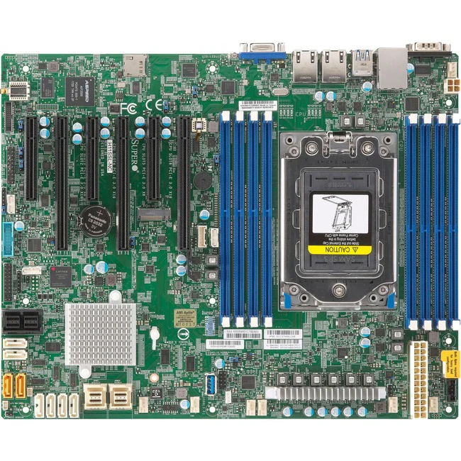 Supermicro H11SSL-NC Server Motherboard - AMD Chipset - Socket SP3 - ATX - EPYC Processor Supported - 1 TB DDR4 SDRAM Maximum RAM - DIMM, RDIMM - 8 x Memory Slots - Gigabit Ethernet - 8 x SATA Interfaces
