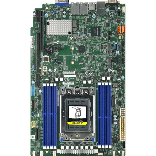 Supermicro H12SSW-iN Server Motherboard - AMD Chipset - Socket SP3 - Proprietary Form Factor - EPYC Processor Supported - 2 TB DDR4 SDRAM Maximum RAM - DIMM, RDIMM - 8 x Memory Slots - Gigabit Ethernet - 2 x SATA Interfaces