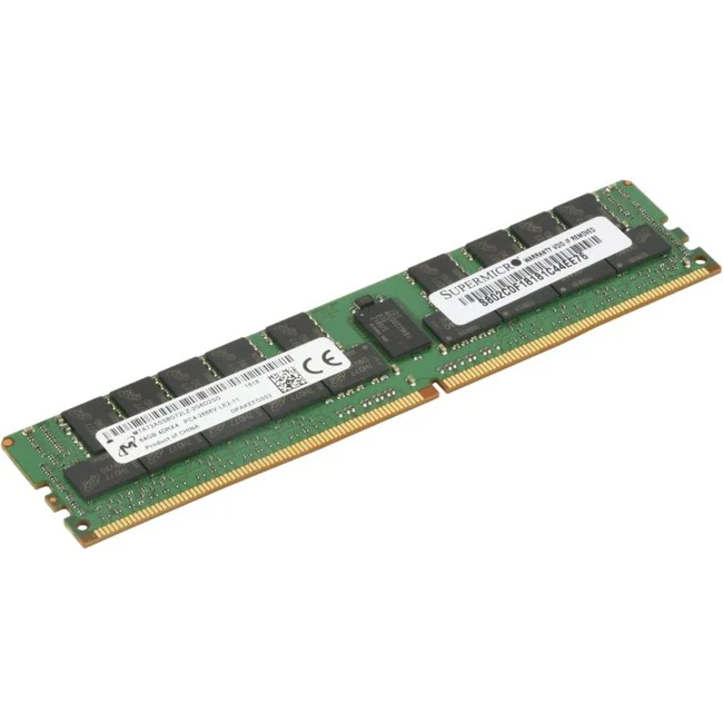 Supermicro Micron 64GB DDR4 SDRAM Memory Module - For Server - 64 GB - DDR4-2666/PC4-21300 DDR4 SDRAM - 2666 MHz - CL19 - 1.20 V - ECC - 288-pin - LRDIMM