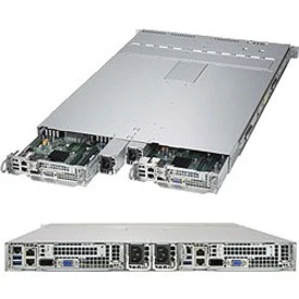 Supermicro SuperServer 1028TP-DC0R Barebone System - 1U Rack-mountable - Socket LGA 2011-v3 - 2 x Processor Support - Intel C612 Chip - 1 TB DDR4 SDRAM DDR4-2133/PC4-17000 Maximum RAM Support - 16 Total Memory Slots - 12Gb/s SAS RAID Supported Controller