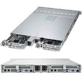 Supermicro SuperServer 1029TP-DTR Barebone System - 1U Rack-mountable - Socket P LGA-3647 - 2 x Processor Support - Intel C621 Chip - 2 TB DDR4 SDRAM DDR4-2666/PC4-21300 Maximum RAM Support - 16 Total Memory Slots - Serial ATA/600 RAID Supported Controlle