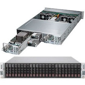 Supermicro SuperServer 2028TP-DECR Barebone System - 2U Rack-mountable - Socket LGA 2011-v3 - 2 x Processor Support - Intel C612 Express Chip - 1 TB DDR4 SDRAM DDR4-2133/PC4-17000 Maximum RAM Support - 16 Total Memory Slots - 12Gb/s SAS RAID Supported Con