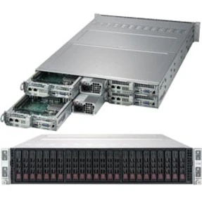 Supermicro SuperServer 2029TP-HC1R Barebone System - 2U Rack-mountable - Socket P LGA-3647 - 2 x Processor Support - Intel C621 Chip - 2 TB DDR4 SDRAM DDR4-2666/PC4-21300 Maximum RAM Support - 16 Total Memory Slots - 12Gb/s SAS RAID Supported Controller -