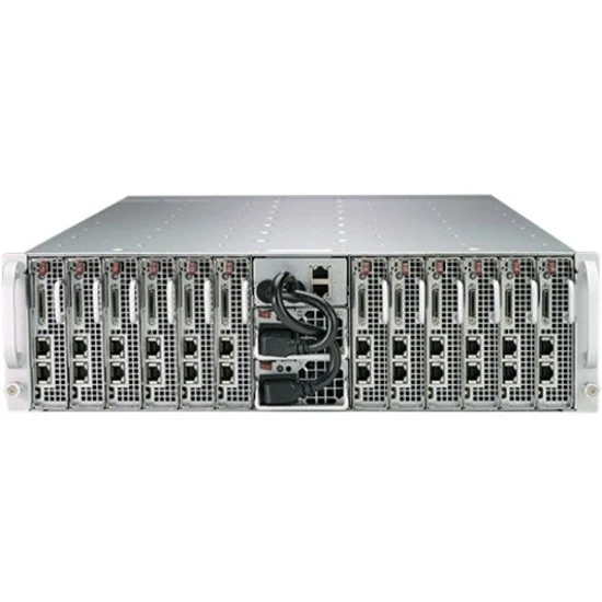 Supermicro SuperServer 5039MA16-H12RFT 3U Rack Server - 1 x Intel Atom C3955 2.10 GHz - Serial ATA/600 Controller - 1 Processor Support - ASPEED AST2400 Graphic Card - 10 Gigabit Ethernet - 2 x 2000 W - Redundant Power Supply
