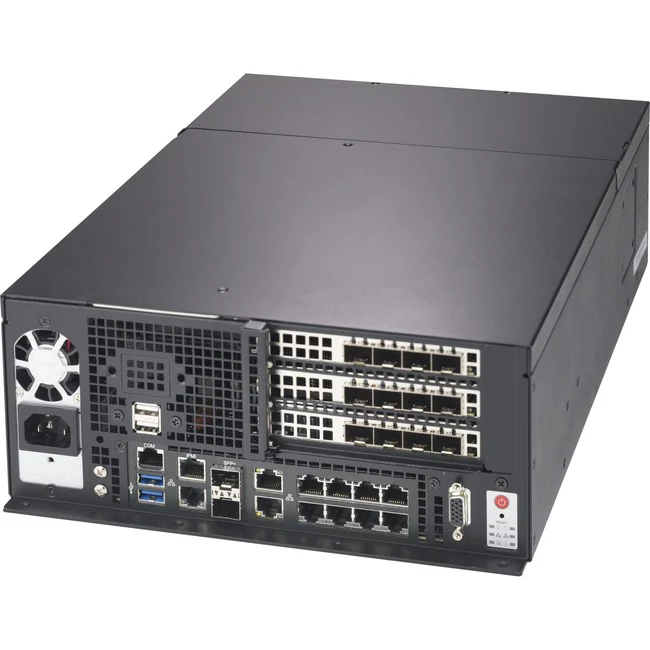 Supermicro SuperServer E403-9D-4C-FN13TP Box PC Server - Intel Xeon D-2123IT 2.20 GHz - Serial ATA/600 Controller - 0, 1, 5, 10 RAID Levels - ASPEED AST2500 Graphic Card - Gigabit Ethernet, 10 Gigabit Ethernet - 4 x SFF Bay(s) - 600 W