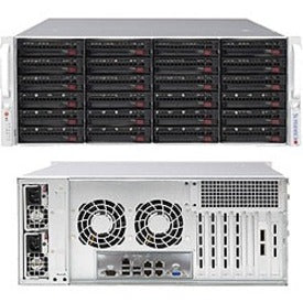 Supermicro SuperStorage 6049P-E1CR24H Barebone System - 4U Rack-mountable - Socket P LGA-3647 - 2 x Processor Support - Intel C624 Chip - 2 TB DDR4 SDRAM DDR4-2666/PC4-21300 Maximum RAM Support - 16 Total Memory Slots - Serial ATA/600 RAID Supported, 12Gb