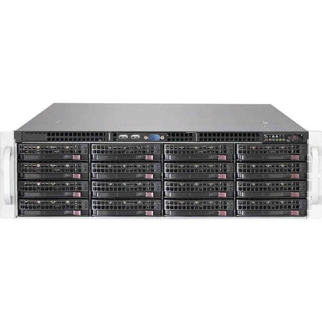 Supermicro SuperStorage Server 6038R-E1CR16N - Intel Xeon - 16 x HDD Supported - 0 x HDD Installed - 0 Byte Installed HDD Capacity - 12Gb/s SAS Controller - RAID Supported - 0, 1, 5, 6, 10, 50, 60 RAID Levels - 16 x Total Bays - 16 x 3.5" Bay - 6 x Total