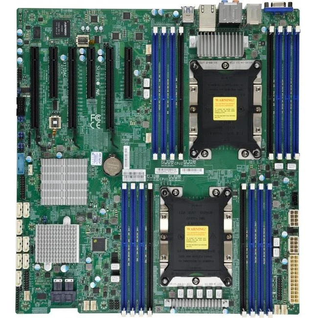 Supermicro X11DAC Workstation Motherboard - Intel C621 Chipset - Socket P LGA-3647 - Extended ATX - Xeon Gold Processor Supported - 2 TB DDR4 SDRAM Maximum RAM - RDIMM, DIMM, LRDIMM - 16 x Memory Slots - Gigabit Ethernet - 8 x SATA Interfaces