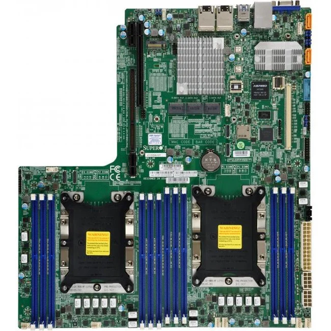 Supermicro X11DDW-L Server Motherboard - Intel C621 Chipset - Socket P LGA-3647 - Proprietary Form Factor - Xeon Processor Supported - 1.50 TB DDR4 SDRAM Maximum RAM - RDIMM, DIMM, LRDIMM - 12 x Memory Slots - Gigabit Ethernet - 14 x SATA Interfaces