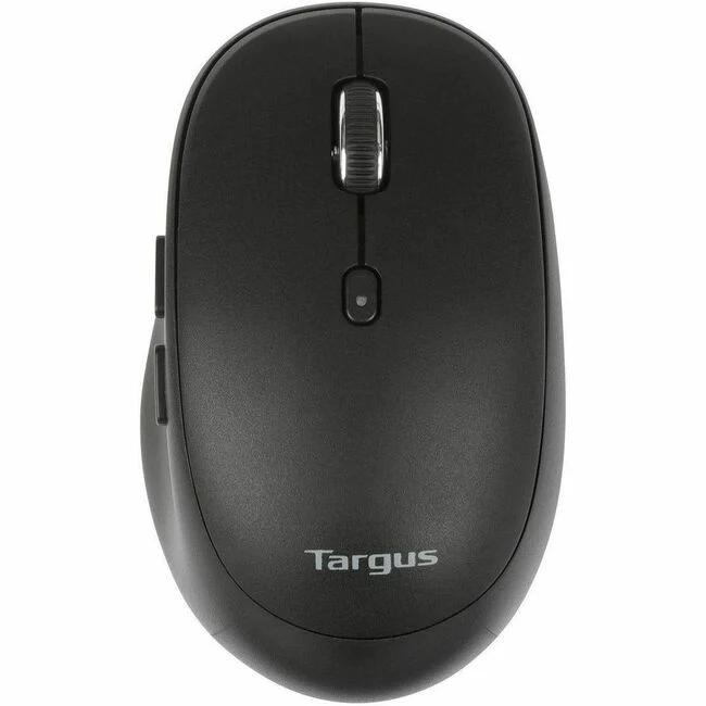 Targus Midsize Comfort Multi-Device Antimicrobial Wireless Mouse - Mid Size Mouse - Optical - Wireless - Bluetooth/Radio Frequency - 2.40 GHz - Black - 1 Pack - 2400 dpi - Scroll Wheel - Right-handed