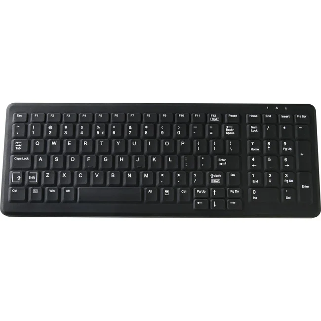 TG3 CK103S Keyboard - Cable Connectivity - USB Interface - 103 Key - QWERTY Layout - Scissors Keyswitch - Black