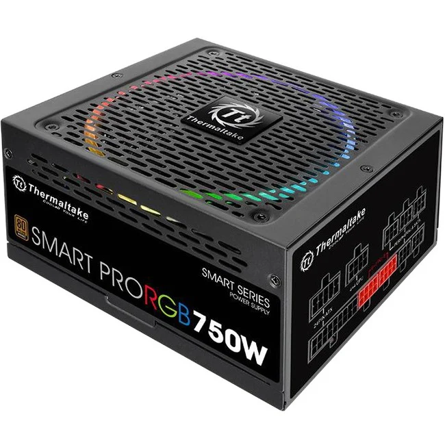 Thermaltake Smart Pro RGB 750W Bronze Fully Modular - Internal - 120 V AC, 230 V AC Input - 3.3 V DC, 5 V DC, 12 V DC Output - 750 W - 1 +12V Rails - 1 Fan(s) - 85% Efficiency