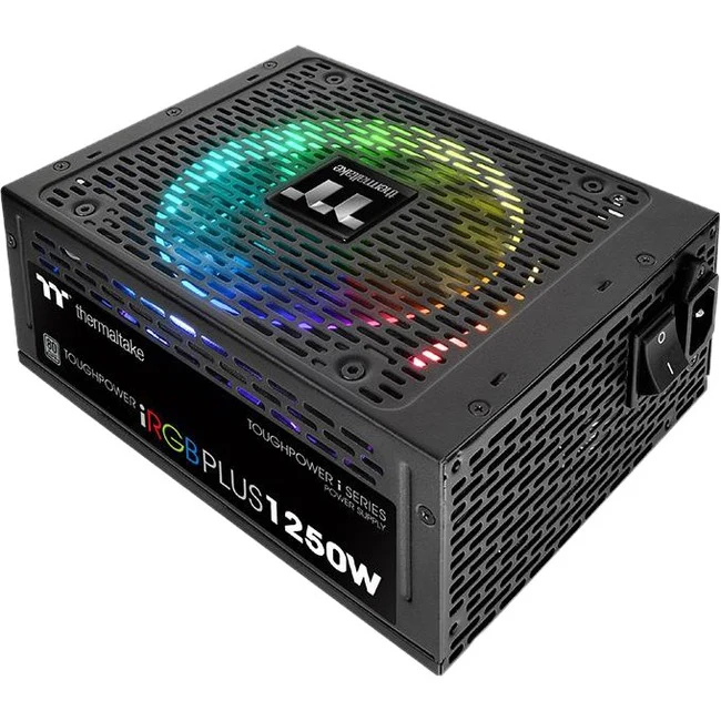 Thermaltake Toughpower iRGB PLUS 1250W Titanium - TT Premium Edition - Internal - 120 V AC, 230 V AC Input - 12 V DC, 5 V DC, 3.3 V DC, 5 V Output - 1250 W - 1 +12V Rails - 1 Fan(s) - 94% Efficiency