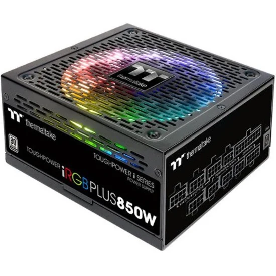 Thermaltake Toughpower iRGB PLUS 850W Platinum - TT Premium Edition - Internal - 120 V AC, 230 V AC Input - 5 V DC, 12 V DC, 3.3 V DC Output - 850 W - 1 +12V Rails - 1 Fan(s) - 94% Efficiency