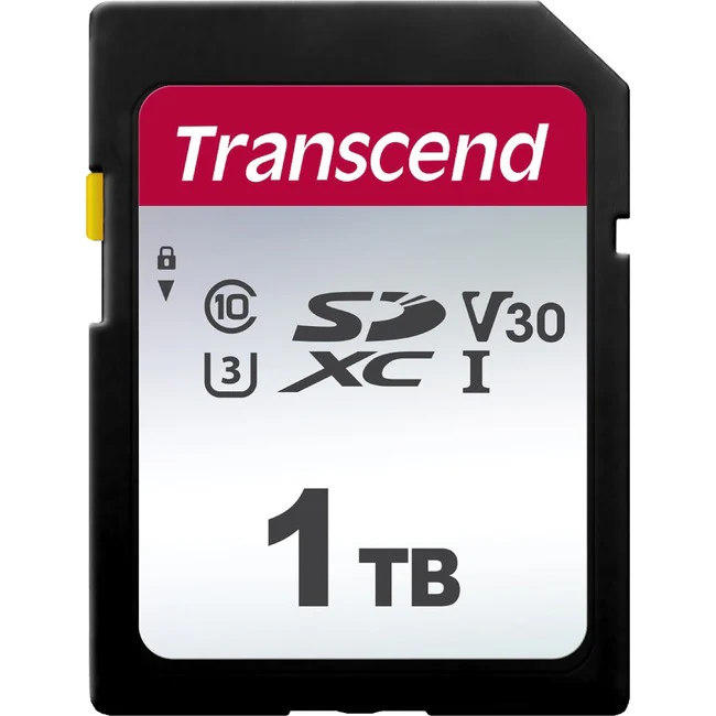 Transcend 1 TB Class 10/UHS-I (U3) V30 SDXC - 100 MB/s Read - 85 MB/s Write