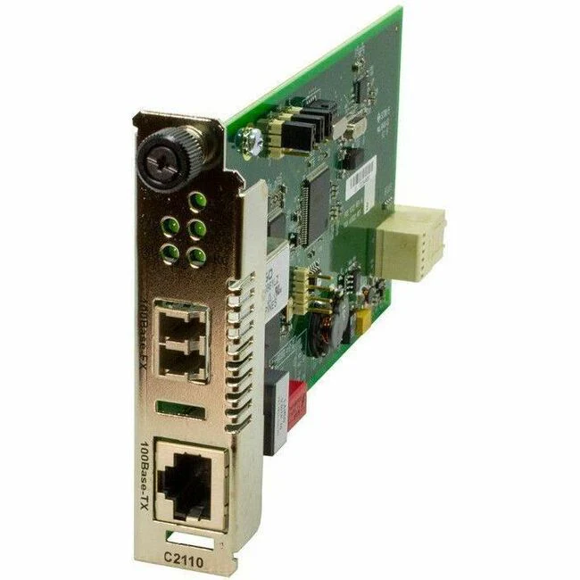 Transition Networks ION C2110-1039 Transceiver/Media Converter - 1 x Network (RJ-45) - 1 x LC Ports - DuplexLC Port - Multi-mode - 1300 nm Fiber - Fast Ethernet - 100Base-FX, 100Base-TX - 100 Mbit/s - 1.24 Mile - DC - TAA Compliant
