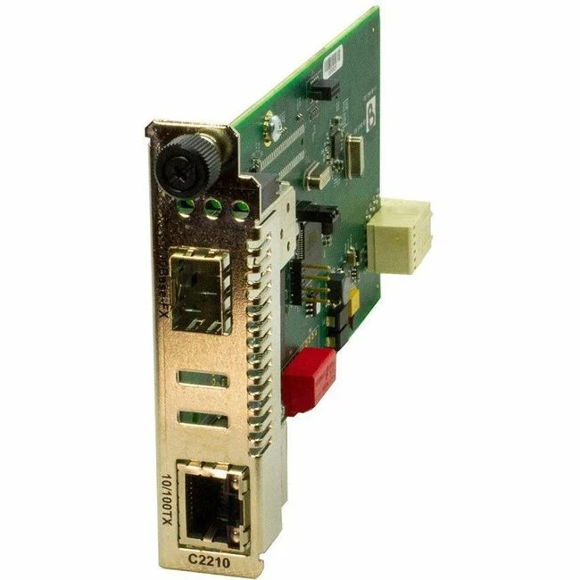 Transition Networks ION C2210-1011 Transceiver/Media Converter - 1 x Network (RJ-45) - 1 x ST Ports - DuplexST Port - Multi-mode - 1300 nm Fiber - Fast Ethernet - 100Base-FX, 10/100Base-TX - 100 Mbit/s - 1.24 Mile - DC - TAA Compliant