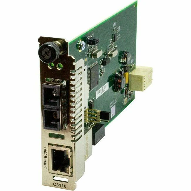 Transition Networks ION C3110-1014 Transceiver/Media Converter - 1 x Network (RJ-45) - 1 x SC Ports - Single-mode - 1310 nm Fiber - Gigabit Ethernet - 1000Base-T, 1000Base-LX - 1000 Mbit/s - 6.21 Mile - DC - TAA Compliant