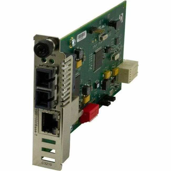 Transition Networks ION C3210-1013 Transceiver/Media Converter - 1 x Network (RJ-45) - 1 x SC Ports - DuplexSC Port - Multi-mode - 850 nm Fiber - Gigabit Ethernet - 10/100/1000Base-T, 1000Base-SX - 1000 Mbit/s - 1804.46 ft - DC - TAA Compliant