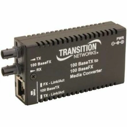 Transition Networks M/E-TX Transceiver/Media Converter - 1 x Network (RJ-45) - 1 x SC Ports - Multi-mode - Fast Ethernet - 100Base-FX, 100Base-TX - 1.24 Mile