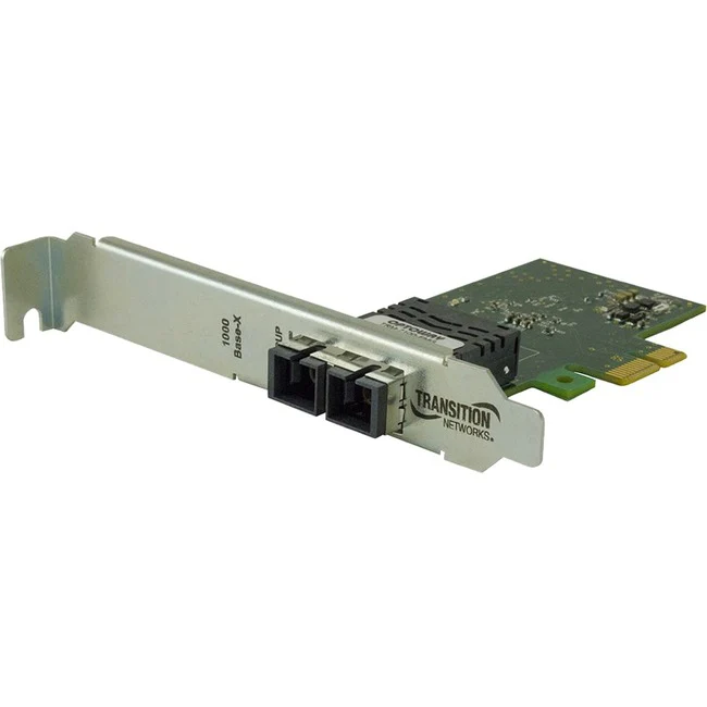 Transition Networks N-GXE-SFP-02 Gigabit Ethernet Card - PCI Express 2.1 x1 - 1 Port(s) - Optical Fiber - 1000Base-SX - Plug-in Card