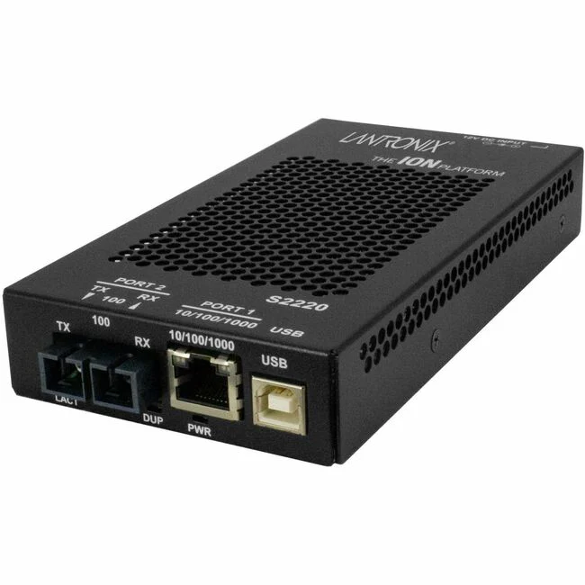 Transition Networks S2220-1014 Transceiver/Media Converter - 1 x Network (RJ-45) - 1 x SC Ports - USB - Management Port - Single-mode - 1310 nm Fiber - Gigabit Ethernet, Fast Ethernet - 10/100/1000Base-T, 100Base-LX - 1000 Mbit/s - 6.21 Mile - Power Suppl