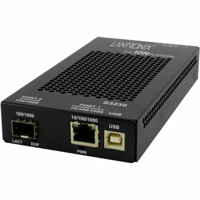Transition Networks S3231-1040 Transceiver/Media Converter - 1 x Network (RJ-45) - USB - Management Port - Gigabit Ethernet - 100/1000Base-X, 10/100/1000Base-T - 1000 Mbit/s - 328.08 ft - 2 x Expansion Slots - SFP - 2 x SFP Slots - Power Supply - Wall Mou