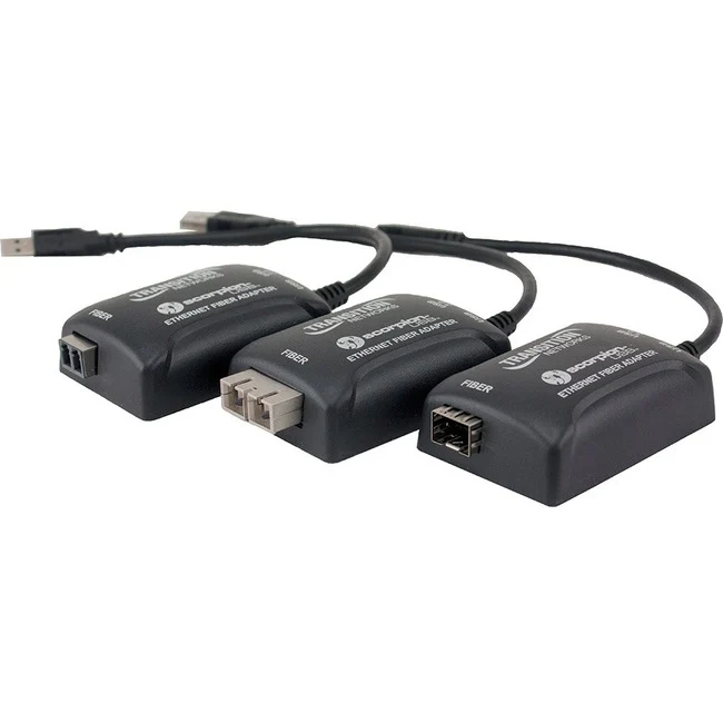 Transition Networks Scorpion-USB 3.0 to Gigabit Ethernet Fiber Adapter 1000Base-SX - USB 3.0 - 1 Port(s) - 1 x SC Port(s) - Optical Fiber - 1000Base-SX - Desktop