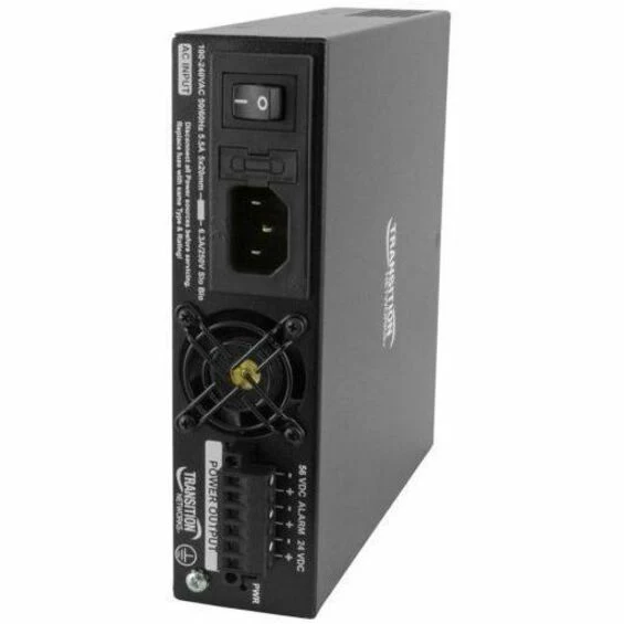 Transition Networks Stand-Alone Hardened Power Supply - Compact - 24 V DC, 56 V DC Output - 345 W, 315 W, 30 W - Active PFC - 1 Fan(s) - TAA Compliant