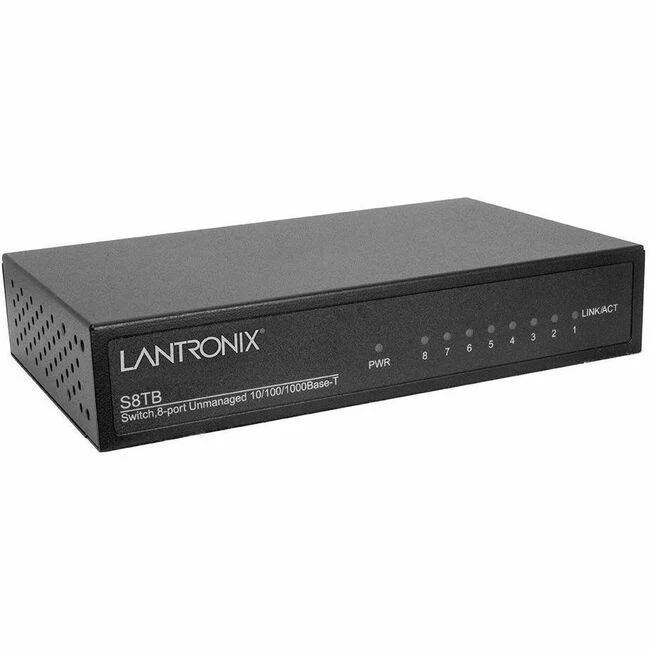 Transition Networks Unmanaged Switch - 8 Ports - Gigabit Ethernet - 10/100/1000Base-T - 2 Layer Supported - Twisted Pair - Desktop - Lifetime Limited Warranty