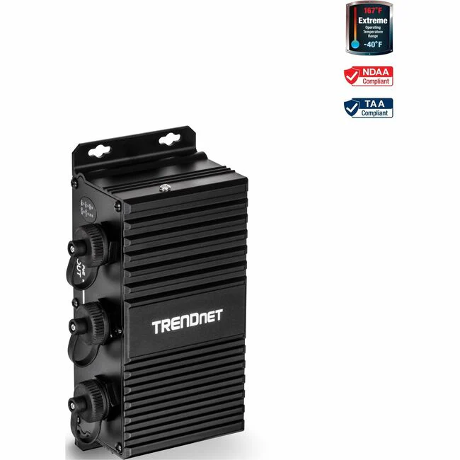 TRENDnet 2-Port Industrial Outdoor Gigabit UPoE Extender