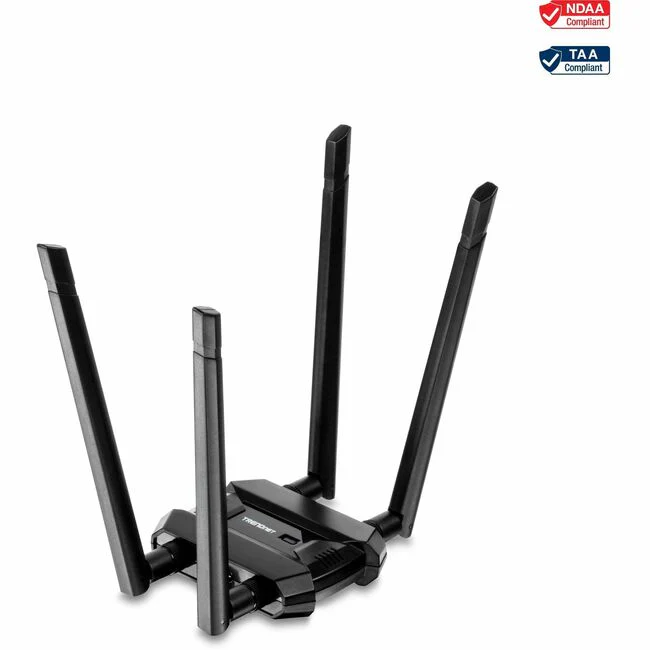 TRENDnet AC1900 High Power Dual Band Wireless USB Adapter, TEW-809UB, Stream 4K HD Video, Windows Compatible, USB 3.0 to USB Type A, Black - AC1900 High Power Dual Band Wireless USB Adapter