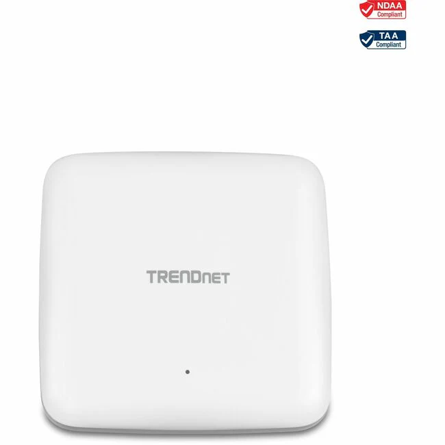 TRENDnet AX1800 Dual Band WiFi 6 PoE+ Access Point, 1201Mbps WiFi AX + 576Mbps WiFi N, MU-MIMO, OFDMA,1024 QAM, WDS, Client Bridge, WDS Bridge, AP, WDS Station, White, TEW-921DAP - 2.40 GHz, 5 GHz - Internal - MIMO Technology - 1 x Network (RJ-45) - Gigab