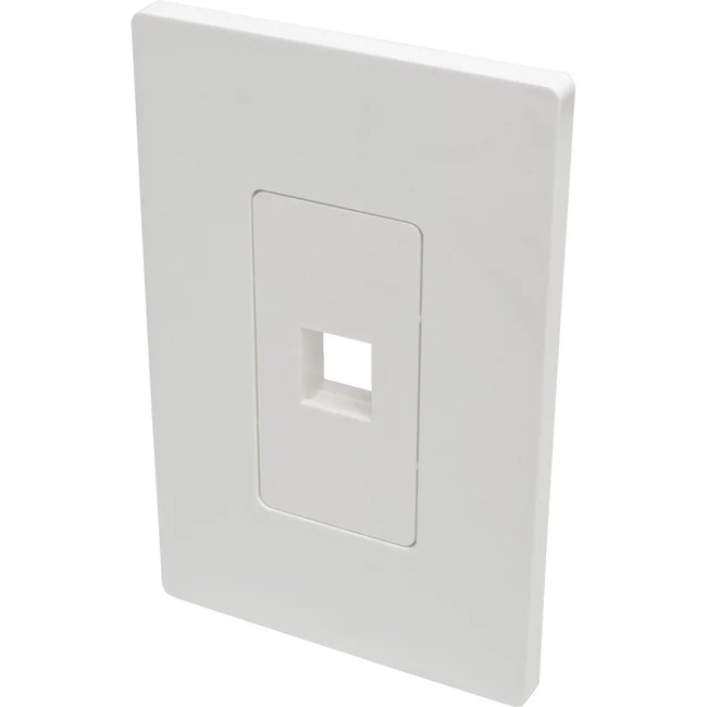 Tripp Lite by Eaton 1-Port Single-Gang Universal Keystone Wallplate, White