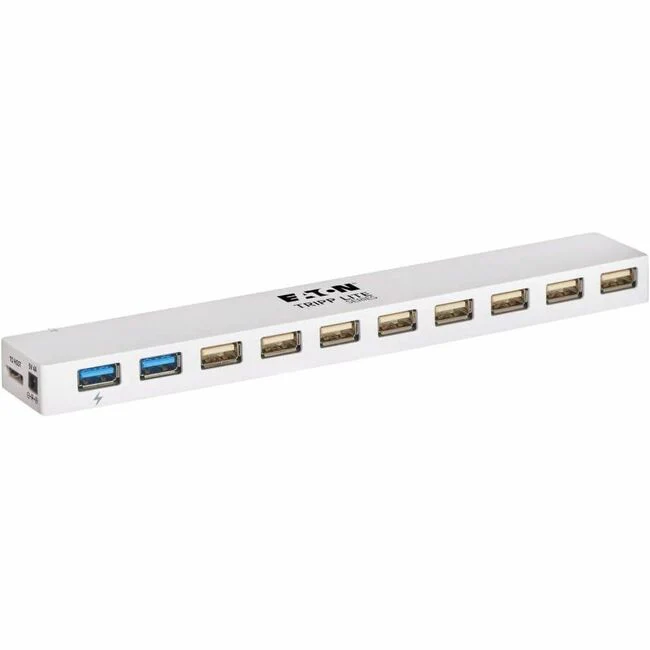 Tripp Lite by Eaton 10-Port USB 3.x (5Gbps) / USB 2.0 Combo Hub - USB Charging 2 USB 3.x & 8 USB 2.0 Ports - USB 3.0 Micro-B - External - 10 USB Port(s) - 8 USB 2.0 Port(s) - 2 USB 3.0 Port(s) - PC, Mac, Chrome OS