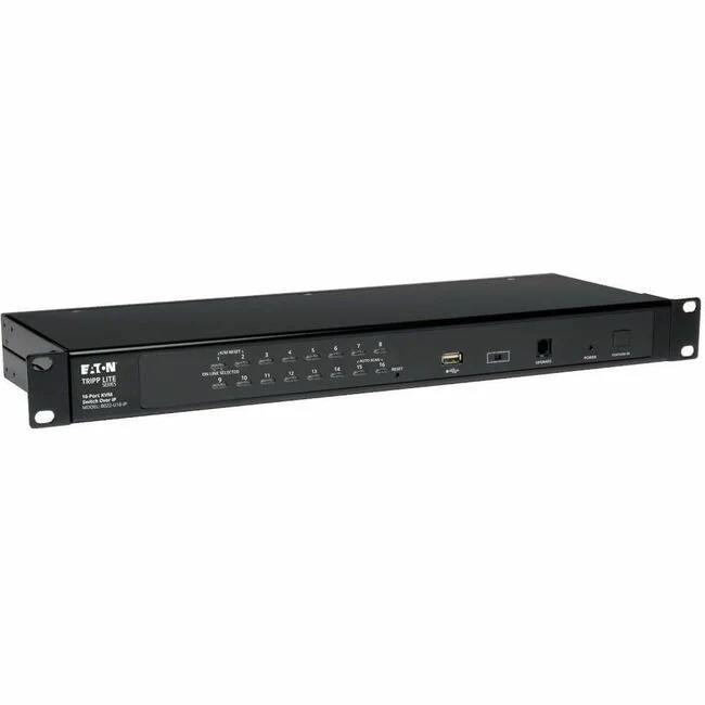 Tripp Lite by Eaton 16-Port Rackmount KVM Switch w/ Built in IP and On Screen Display 1U - 16 Computer(s) - 1 Local User(s) - 1 Remote User(s) - 2048 x 1536 - 1 x Network (RJ-45) - 1 x USB - Rack-mountable - 1U - TAA Compliant