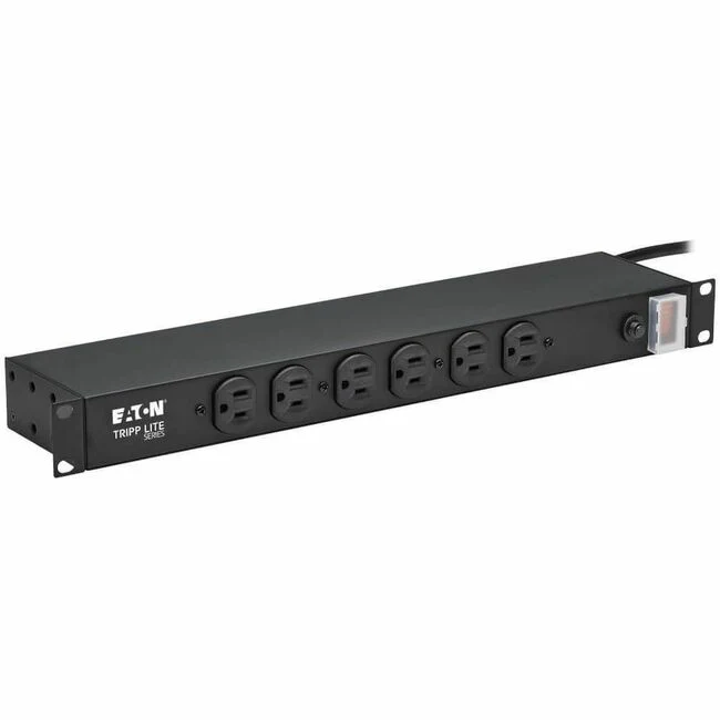 Tripp Lite by Eaton 1U Rack-Mount Power Strip 120V 15A 5-15P 12 Outlets (6 Front-Facing 6-Rear-Facing) 15 ft. (4.57 m) Cord - NEMA 5-15P - 12 NEMA 5-15R - 15ft