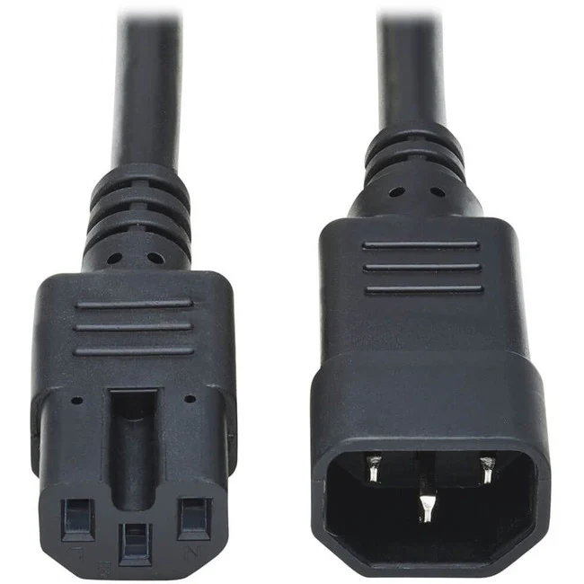 Tripp Lite by Eaton 2-ft. Heavy Duty Computer Power Cord, 15A, 14AWG, IEC-320-C14 to IEC-320-C15