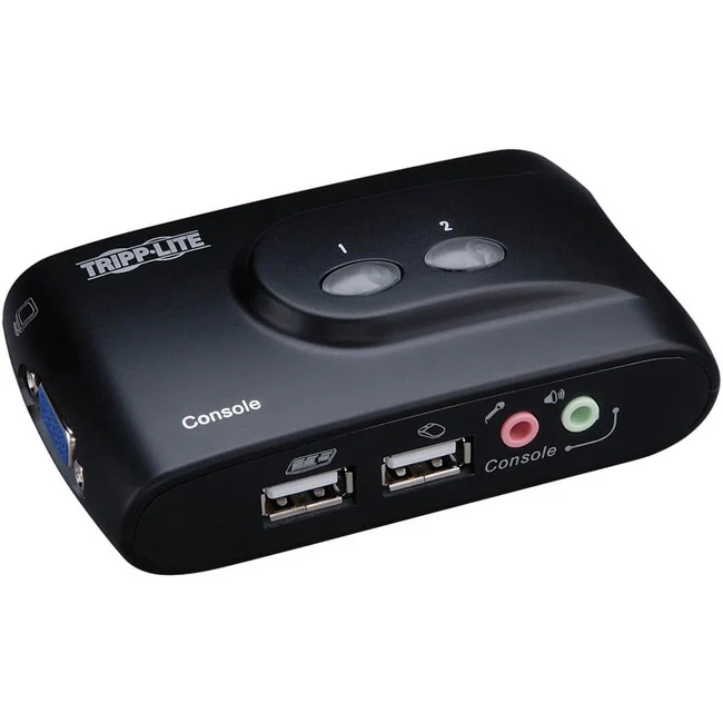 Tripp Lite by Eaton 2-Port Desktop Compact USB KVM Switch with Audio & Cable Kit - 2 Computer(s) - QXGA - 2048 x 1536