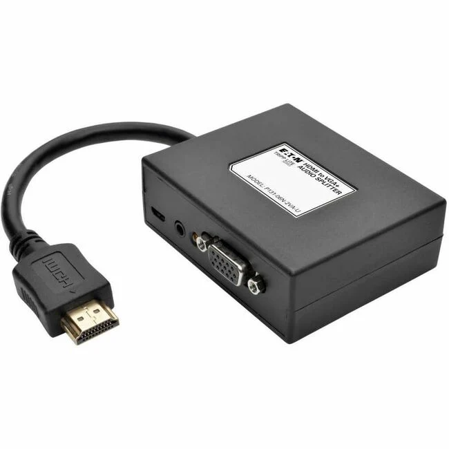 Tripp Lite by Eaton 2-Port HDMI to VGA + Audio Adapter / Splitter, 1920 x 1080 (1080p), TAA