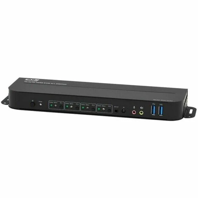 Tripp Lite by Eaton 4-Port HDMI/USB KVM Switch - 4K 60 Hz HDR HDCP 2.2 IR USB Sharing - 4 Computer(s) - 1 Local User(s) - 4096 x 2160 - 8 x USB - 5 x HDMI