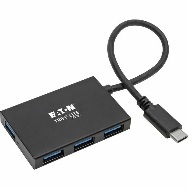 Tripp Lite by Eaton 4-Port USB-C Hub USB 3.x (5Gbps) 4x USB-A Ports Aluminum Housing Black - USB - External - 4 USB Port(s) - 4 USB 3.1 Port(s) - PC