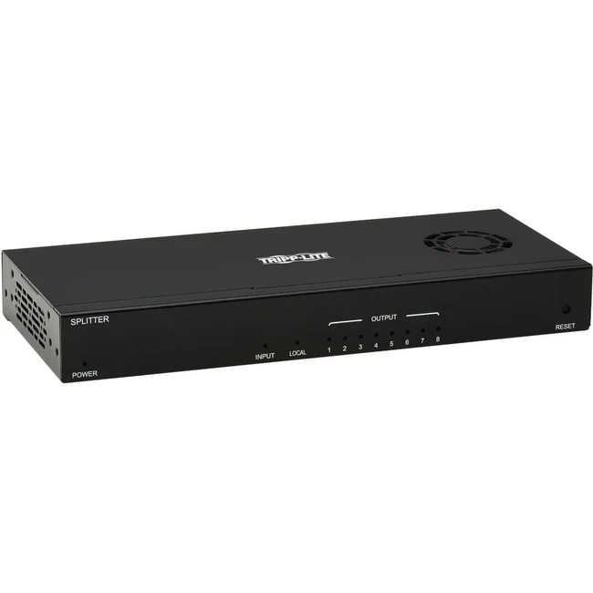 Tripp Lite by Eaton 8-Port HDMI over Cat6 Splitter/Extender Transmitter for Video/Audio 4K 60 Hz PoC 125 ft. TAA - 1 Input Device - 8 Output Device - 125 ft Range - 8 x Network (RJ-45) - 1 x HDMI In - 4K UHD - 3840 x 2160 - Twisted Pair - Category 6 - Wal