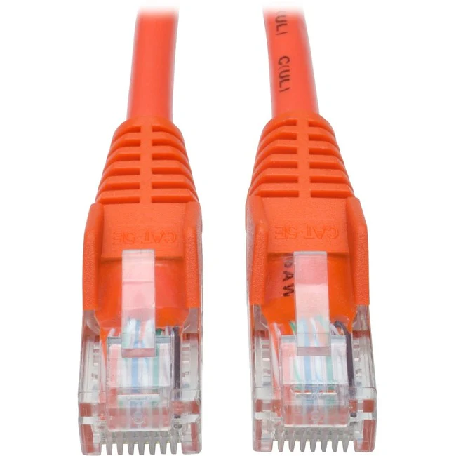 Tripp Lite by Eaton Cat5e 350 MHz Snagless Molded UTP Patch Cable (RJ45 M/M), Orange, 5 ft