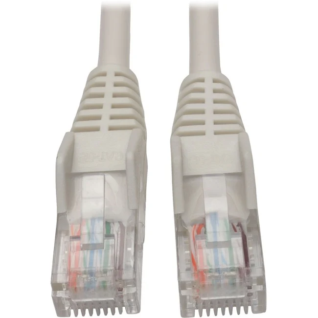 Tripp Lite by Eaton Cat5e 350 MHz Snagless Molded UTP Patch Cable (RJ45 M/M), White, 15 ft.