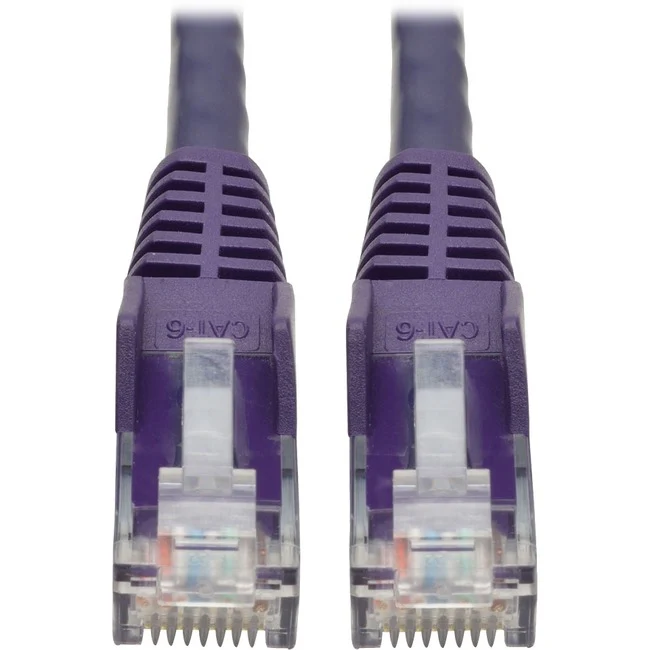 Tripp Lite by Eaton Cat6 Gigabit Snagless Molded UTP Patch Cable (RJ45 M/M), Purple, 6 ft