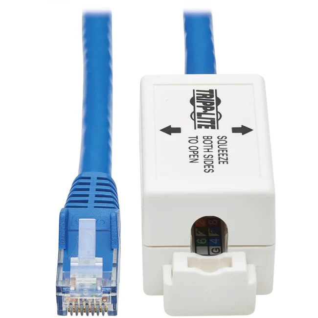 Tripp Lite by Eaton Cat6 Junction Box Cable Assembly, 18 in., Blue